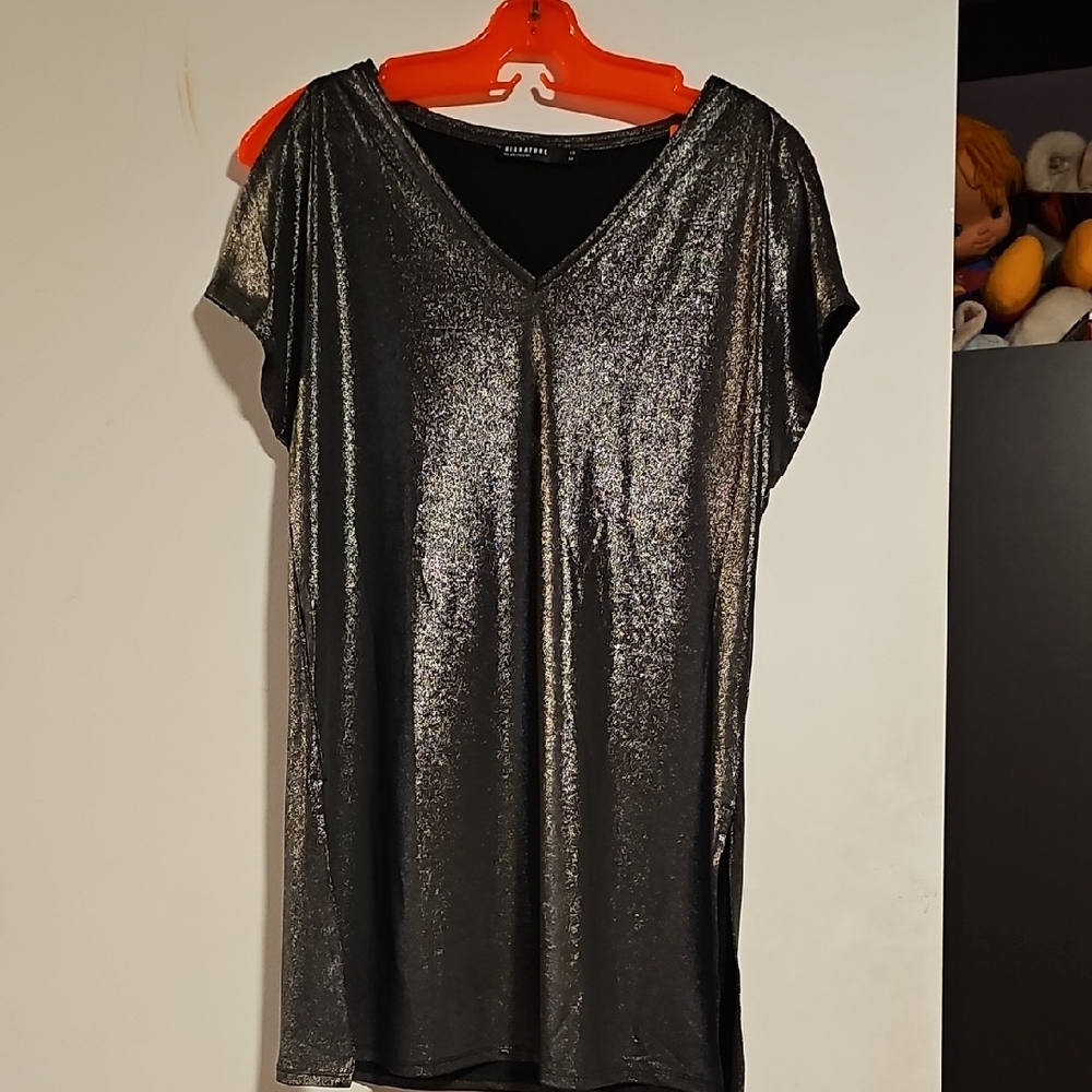 Reitmans Signature Black Glitter Top